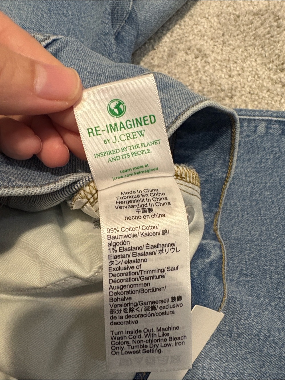 NWT J. Crew High-Rise ‘96 Slim Wide Leg Jeans - Light Blue size 31 - Picture 7 of 7